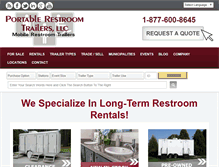 Tablet Screenshot of portablerestroomtrailers.com